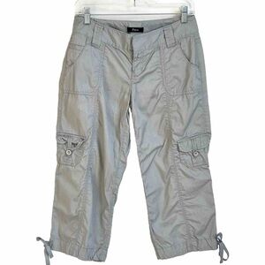 Express Vintage Capri Cargo Pants Low Rise Gray Embellished Straight Leg Gray 2